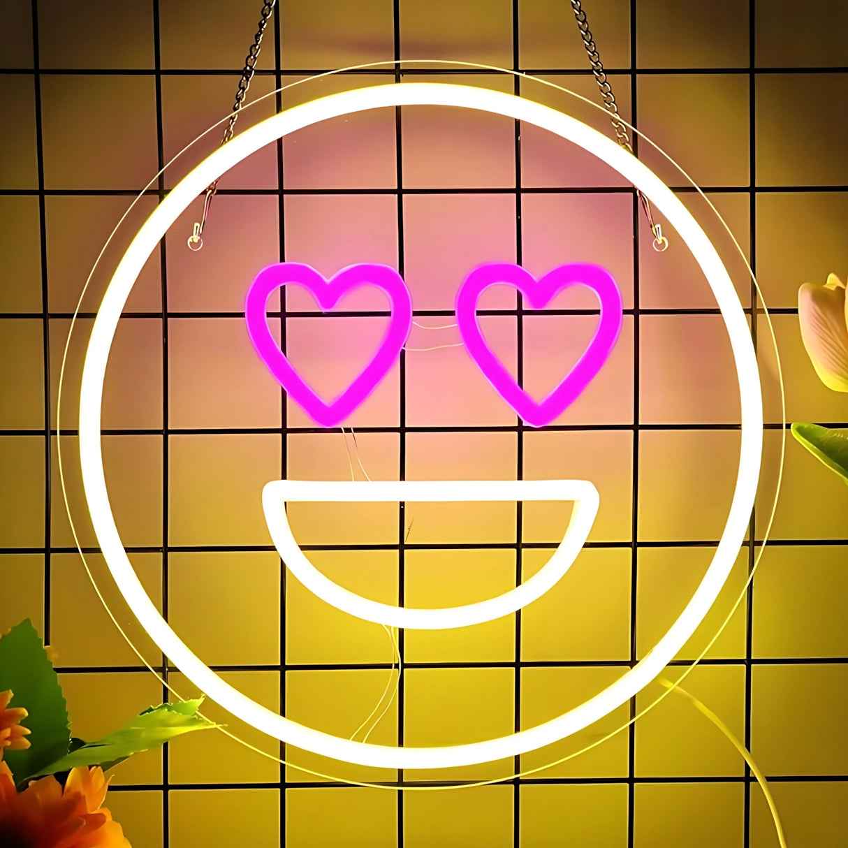 Emoji Neon Light Sign - Fun LED Wall Decor by Neon Sparkle
