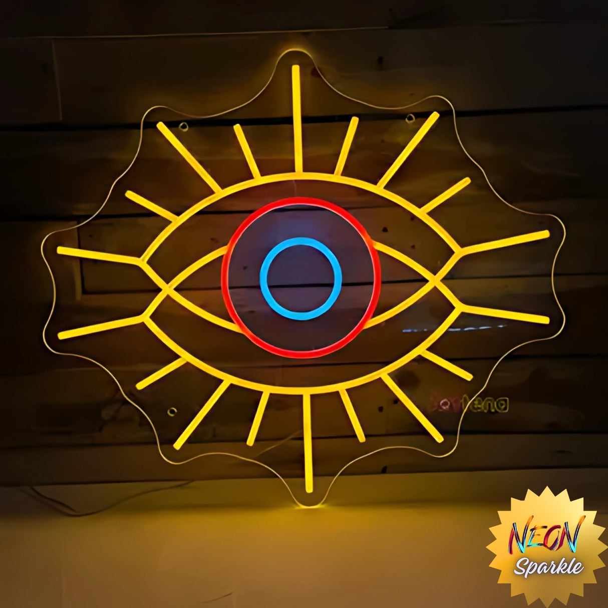 Evil Eye Neon Sign - LED Wall Protection Decor by Neon Sparkle