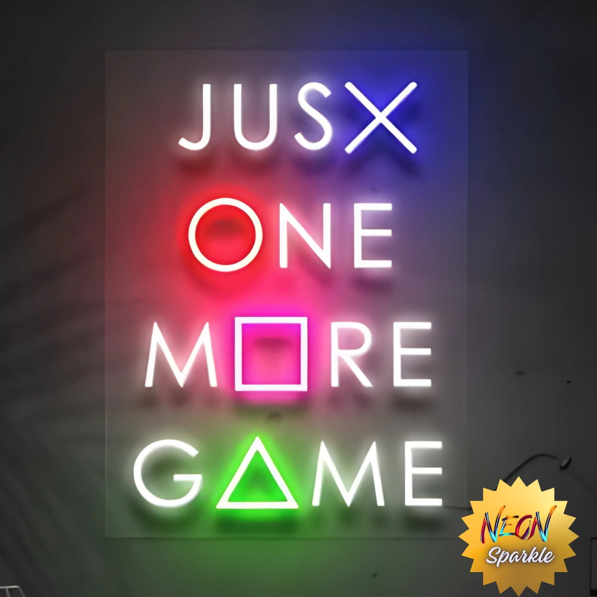 Just 1 More Game Neon Sign - LED Gamer Room Decor by Neon Sparkle
