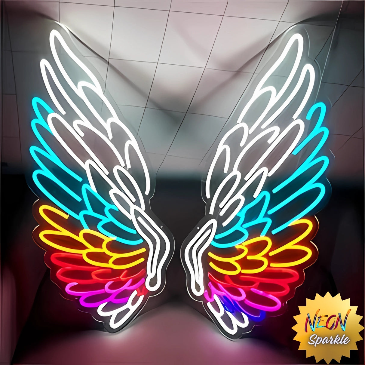 Angel Devil Neon Light - Dual Vibe LED Wall Sign by Neon Sparkle