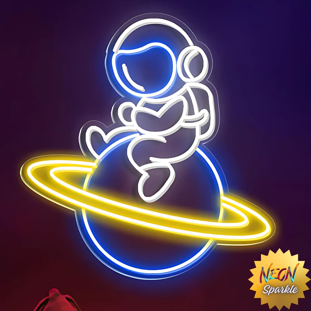 Mini Astronaut Neon Sign - Space Theme LED Light by Neon Sparkle