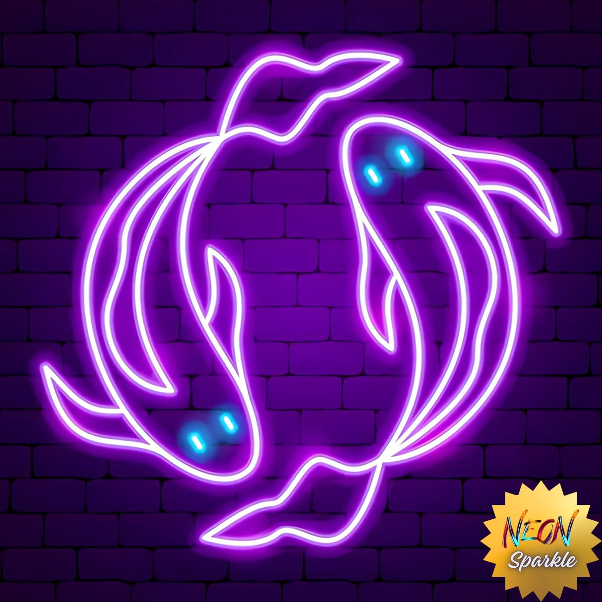 Pisces Neon Sign - Zodiac LED Wall Light Decor by Neon Sparkle