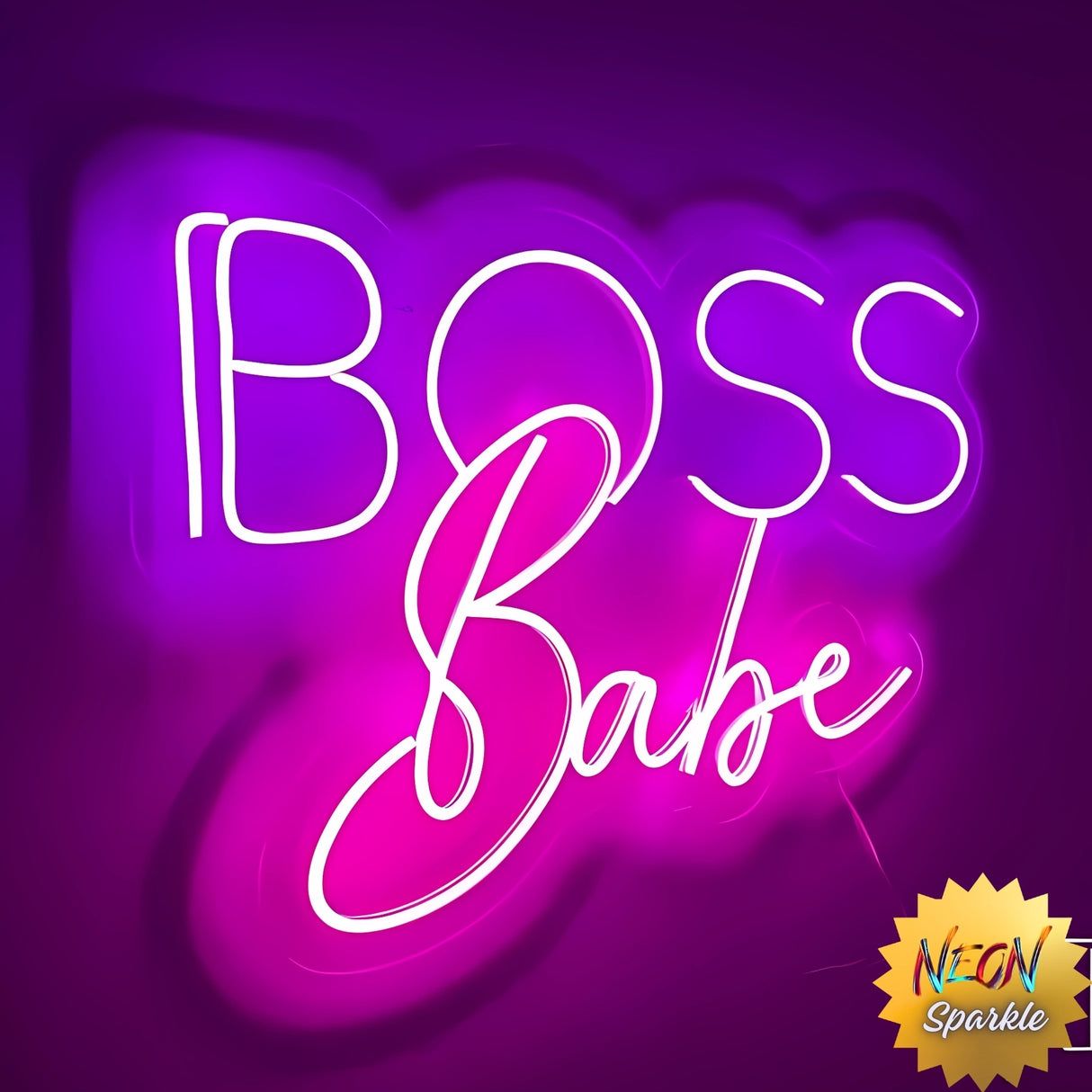 Boss Babe Neon Sign - LED Light Wall Decor by Neon Sparkle