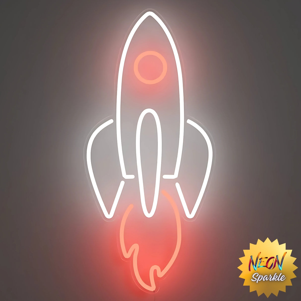 Rocket Neon Sign - Vibrant LED Wall Light by Neon Sparkle