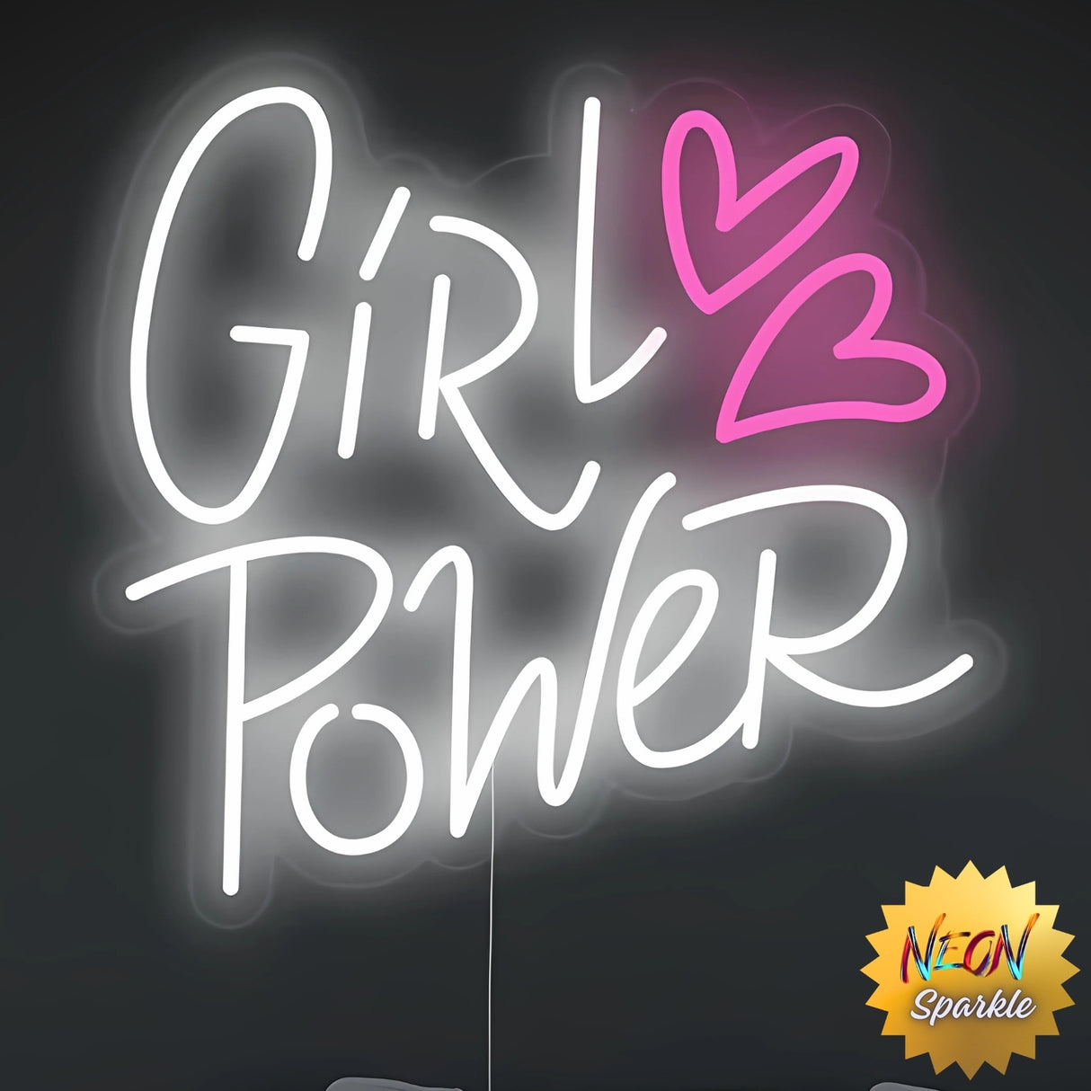 Girl Power Neon Sign - Feminist LED Wall Light by Neon Sparkle