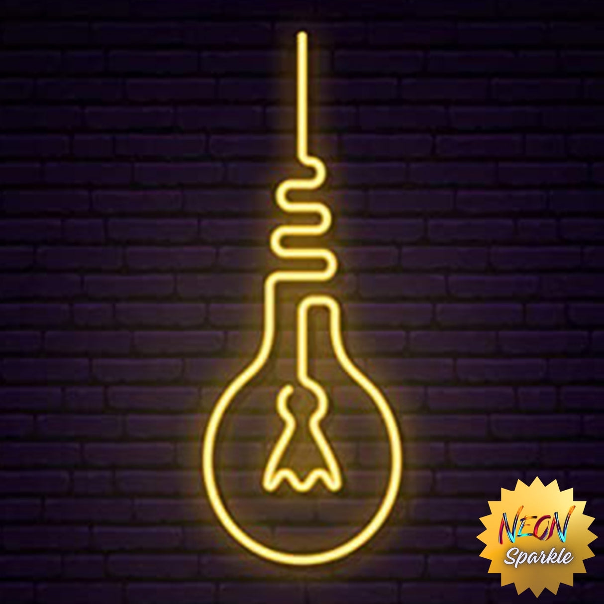 Bulb Neon Sign - Creative LED Wall Light D or by Neon Sparkle