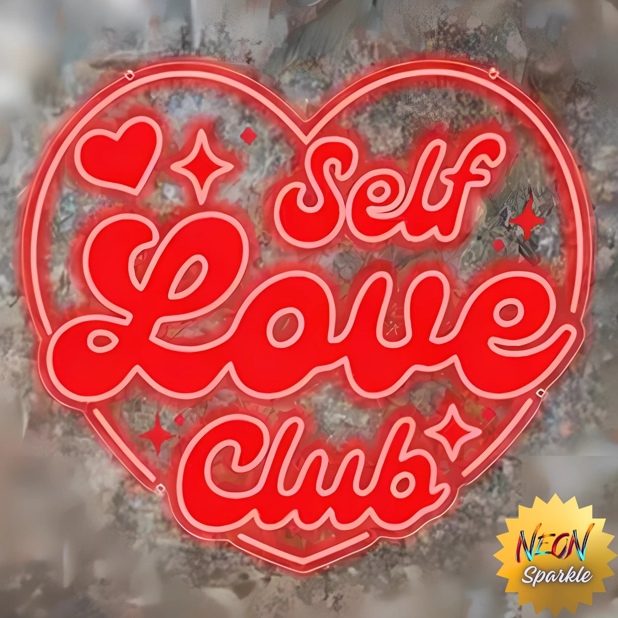 Self Love Club Neon Sign - Aesthetic LED Wall Light by Neon Sparkle
