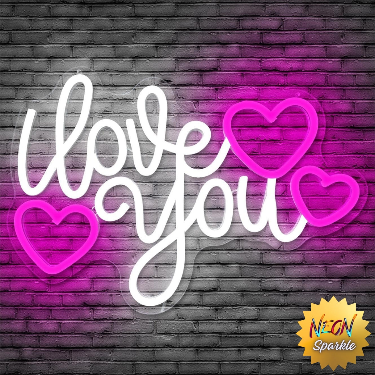 Love You Neon Sign - Romantic LED Wall Light by Neon Sparkle