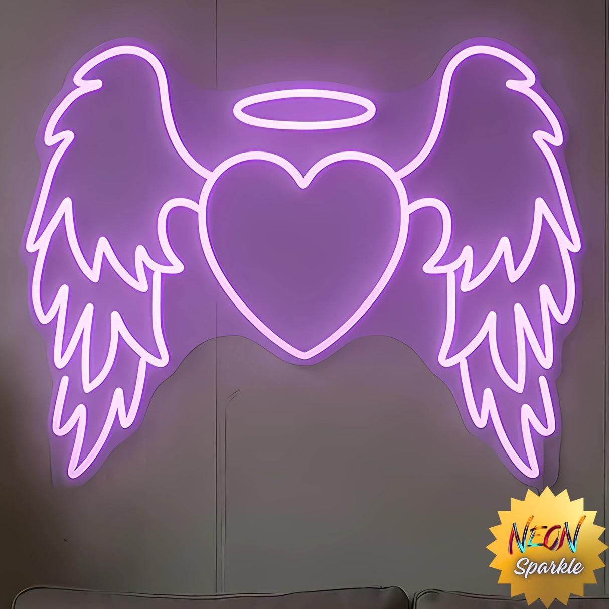 Angel Neon Sign - Aesthetic LED Wall Light by Neon Sparkle