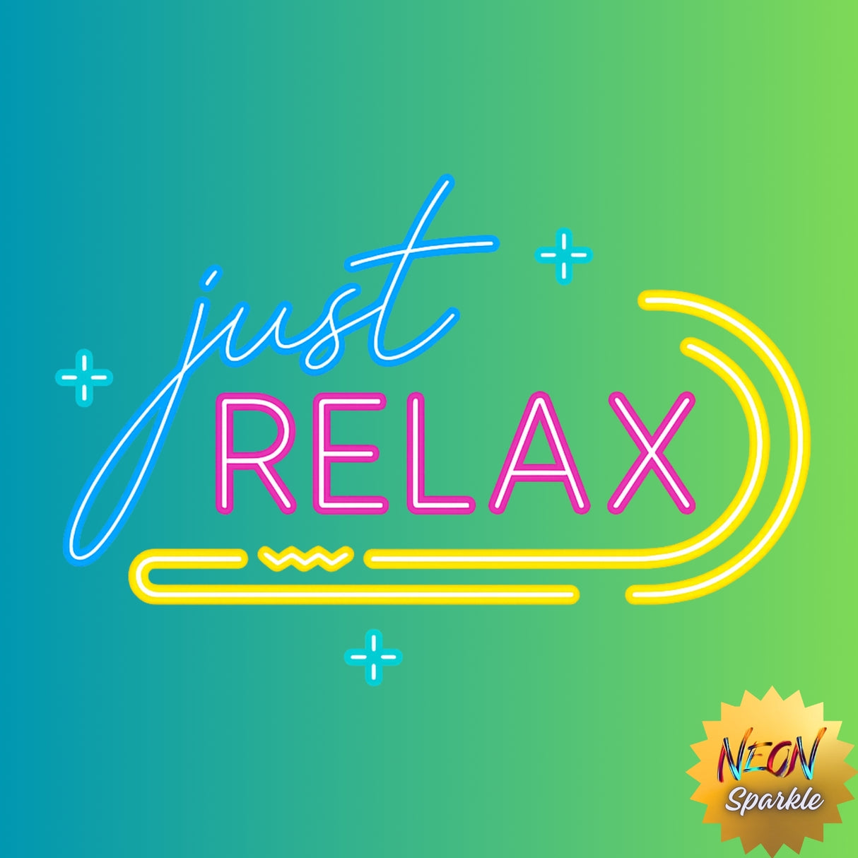 Just Relax Neon Sign - Vibrant LED Wall Decor by Neon Sparkle