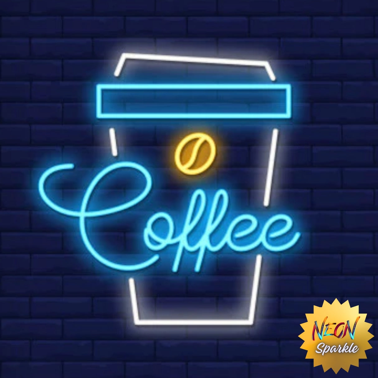 Coffee Mug Neon Sign - LED Wall Light for Cafes by Neon Sparkle