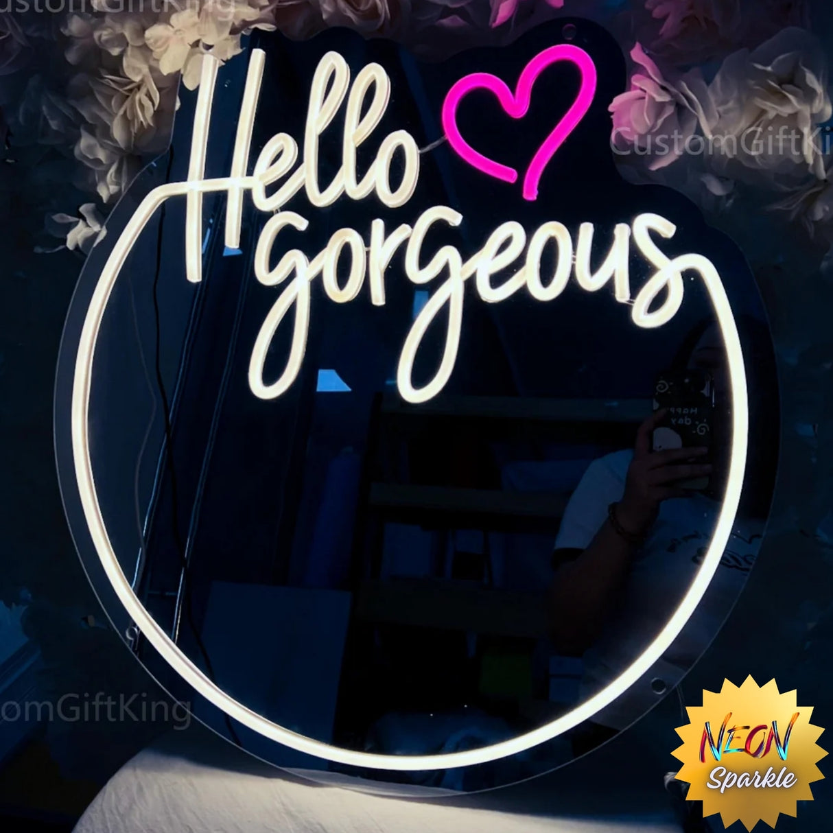 Hello Gorgeous Neon Sign - Chic LED Wall Light by Neon Sparkle