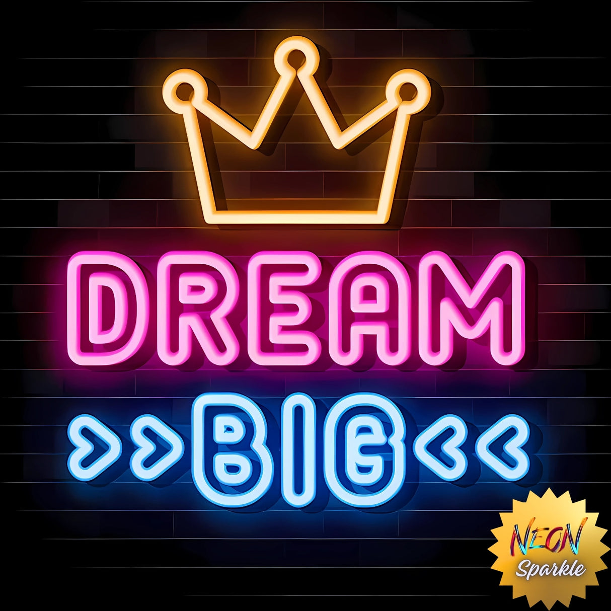 Dream Big Neon Sign - Motivational LED Wall Light by Neon Sparkle