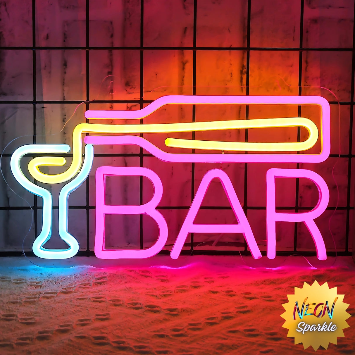 Bar Neon Sign - LED Light Up Wall Decor for Home & Pub by Neon Sparkle