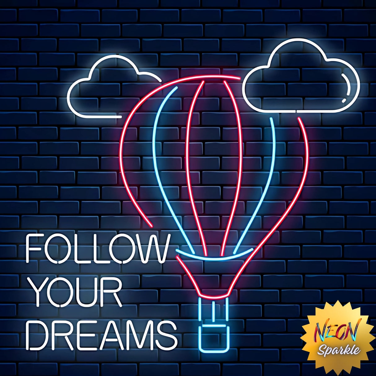 Follow Your Dreams Neon Sign - Motivational LED Light by Neon Sparkle