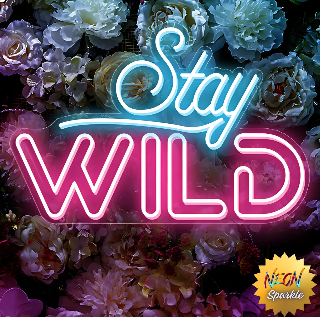 Stay Wild Neon Sign - Bold LED Wall Light for Room by Neon Sparkle