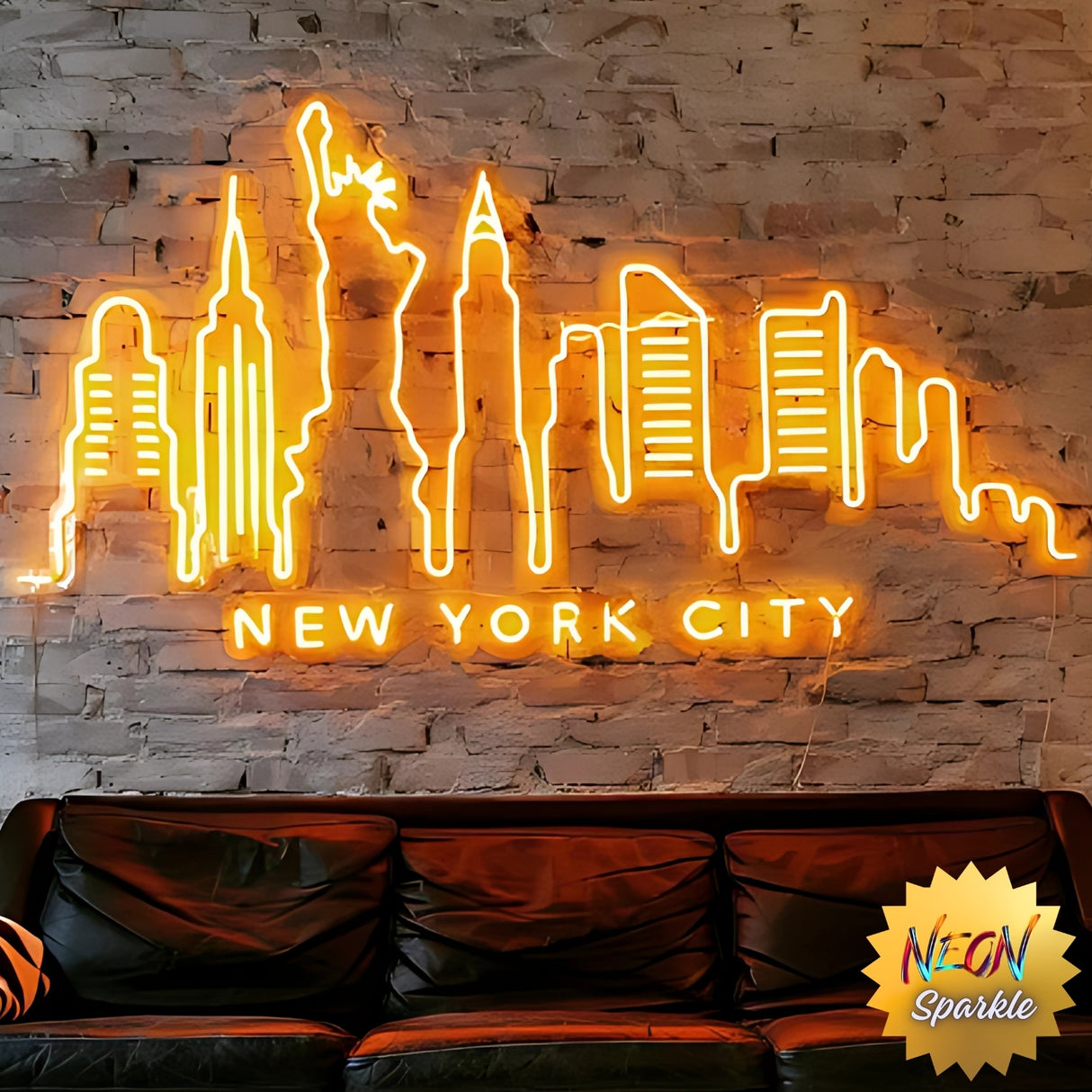 New York Skyline Neon Sign - LED Cityscape Wall Light by Neon Sparkle
