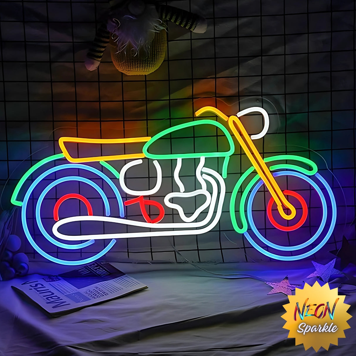 Bike Neon Sign - LED Bicycle Wall Light for Room by Neon Sparkle