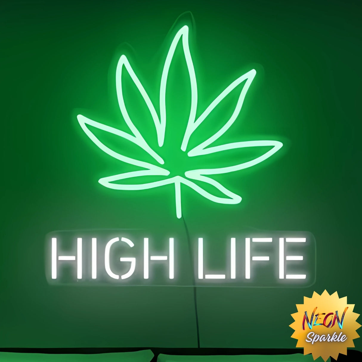 High Life Neon Sign - Positive Vibes LED Wall Light by Neon Sparkle