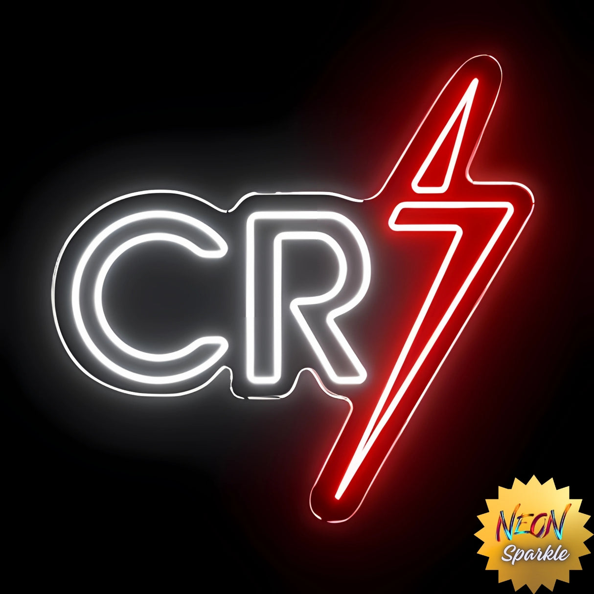 CR7 Neon Sign - LED Wall Light for Football Fans by Neon Sparkle