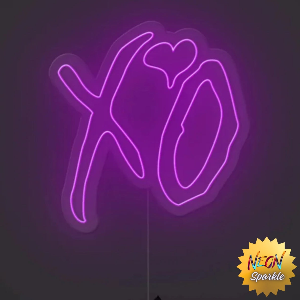 XO Neon Sign – Romantic LED Wall Light Decor by Neon Sparkle