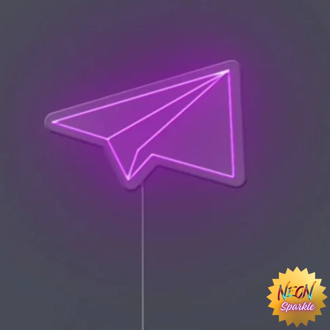 Paper Rocket Neon Sign - Whimsical LED Decor by Neon Sparkle