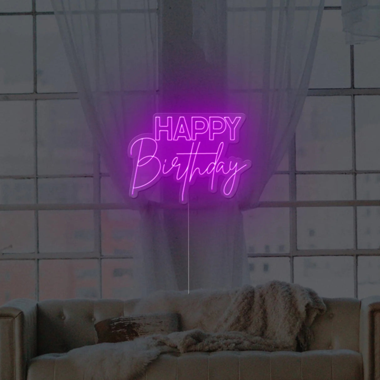 Happy Birthday Neon Sign