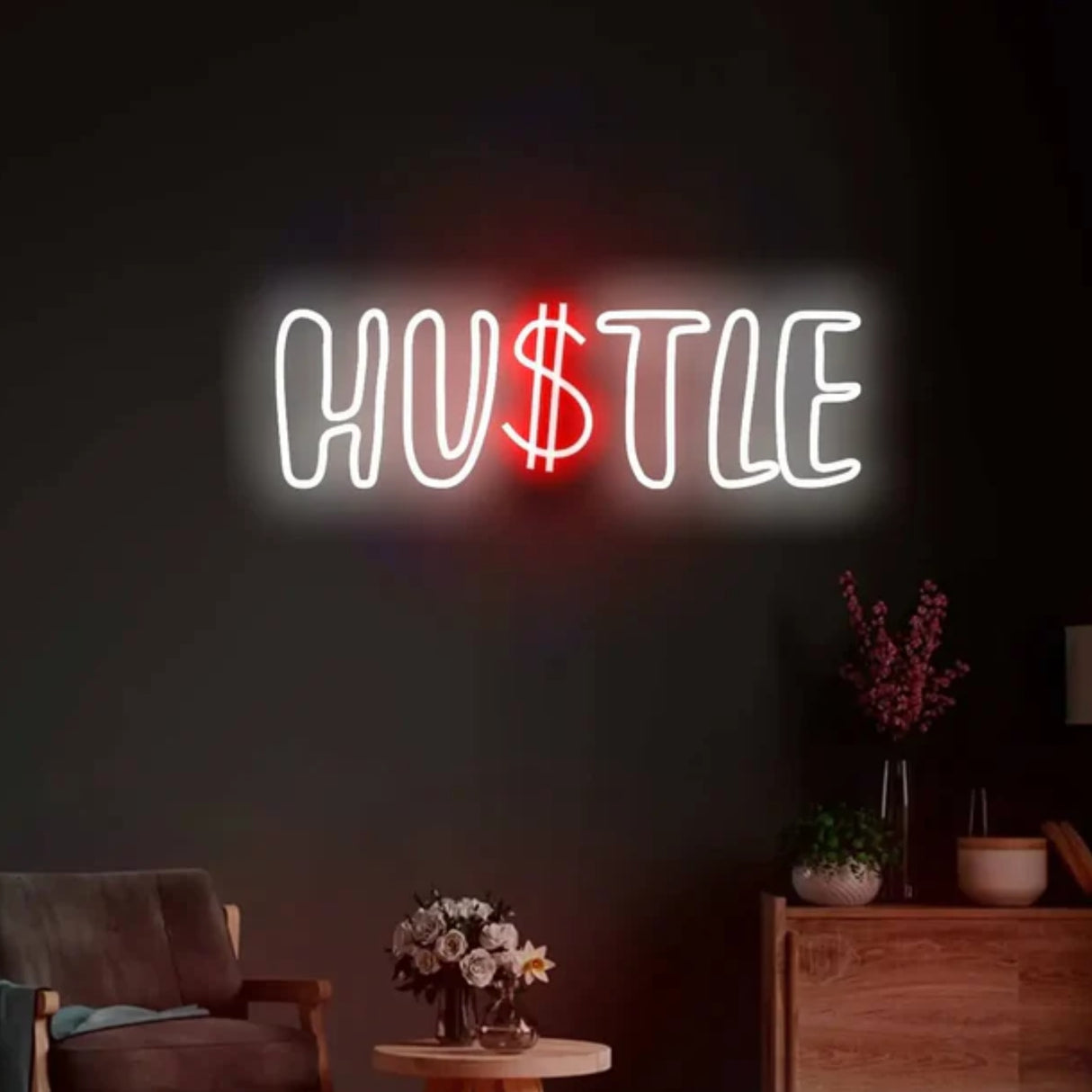 Hustle Motivational Neon Sign - Neon Lights
