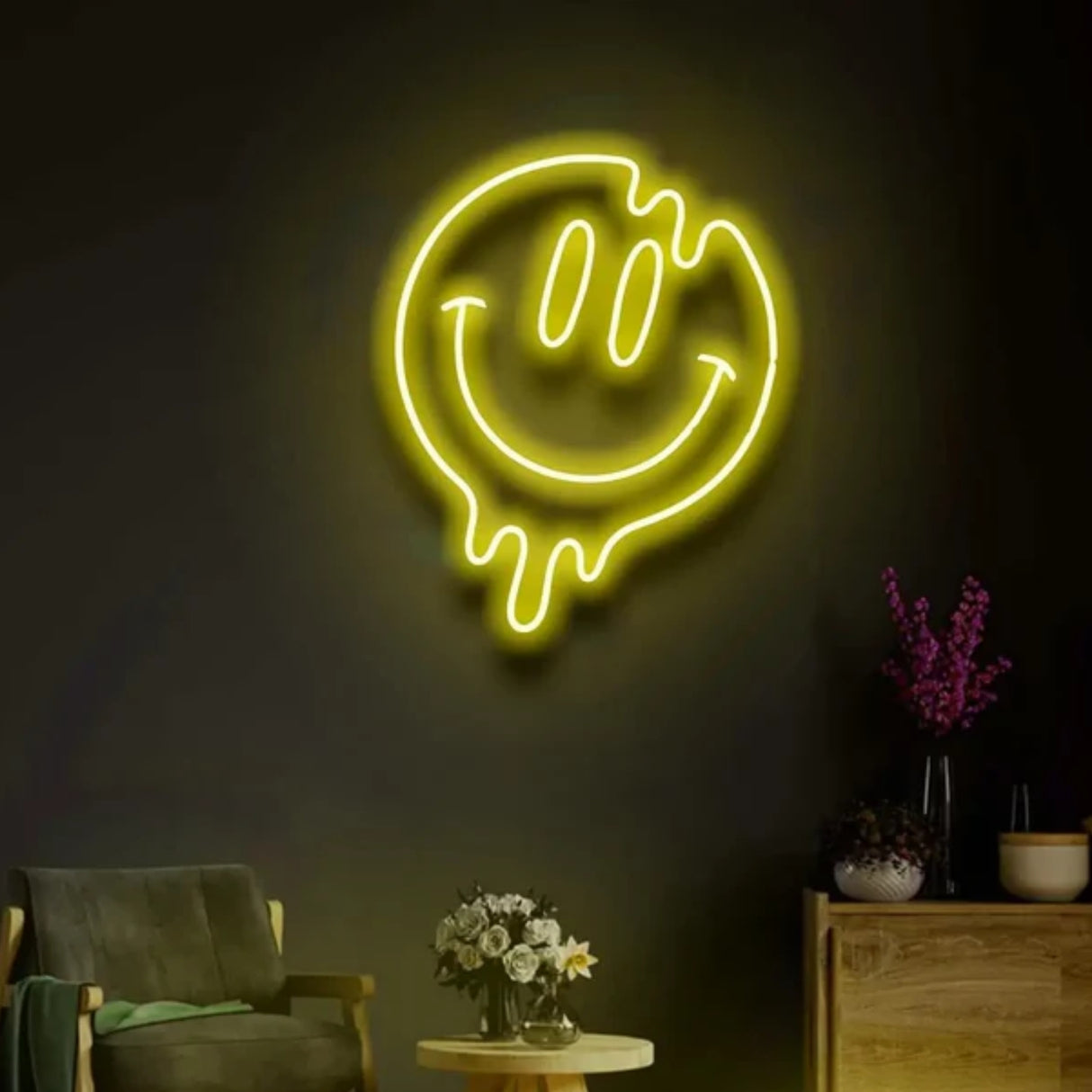 Smile Face Emoji Neon Light - Neon Signs