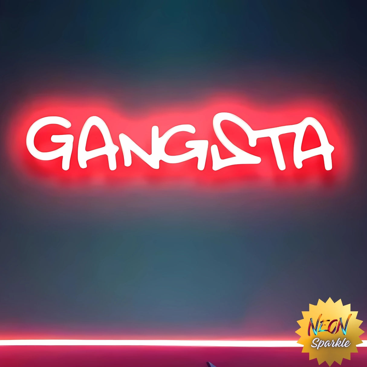 Gangsta Neon Sign – Cool LED Wall Decor Light by Neon Sparkle