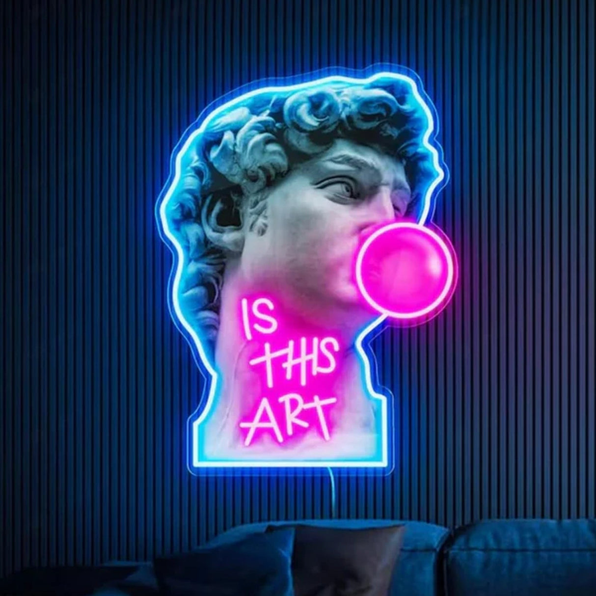 Pop Art David UV Neon Sign Illuminate Your Space with Art and Style