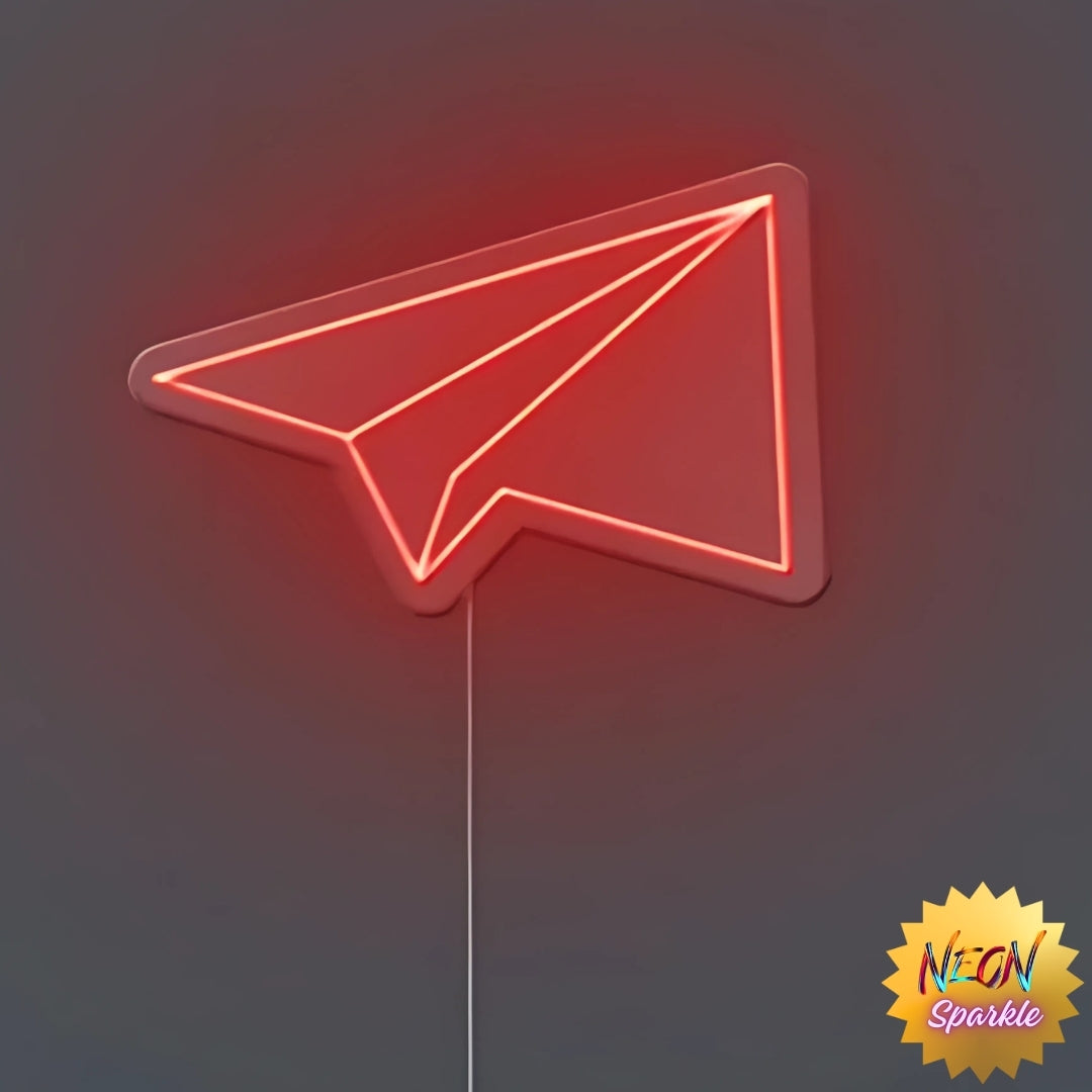 Paper Rocket Neon Sign - Whimsical LED Decor by Neon Sparkle