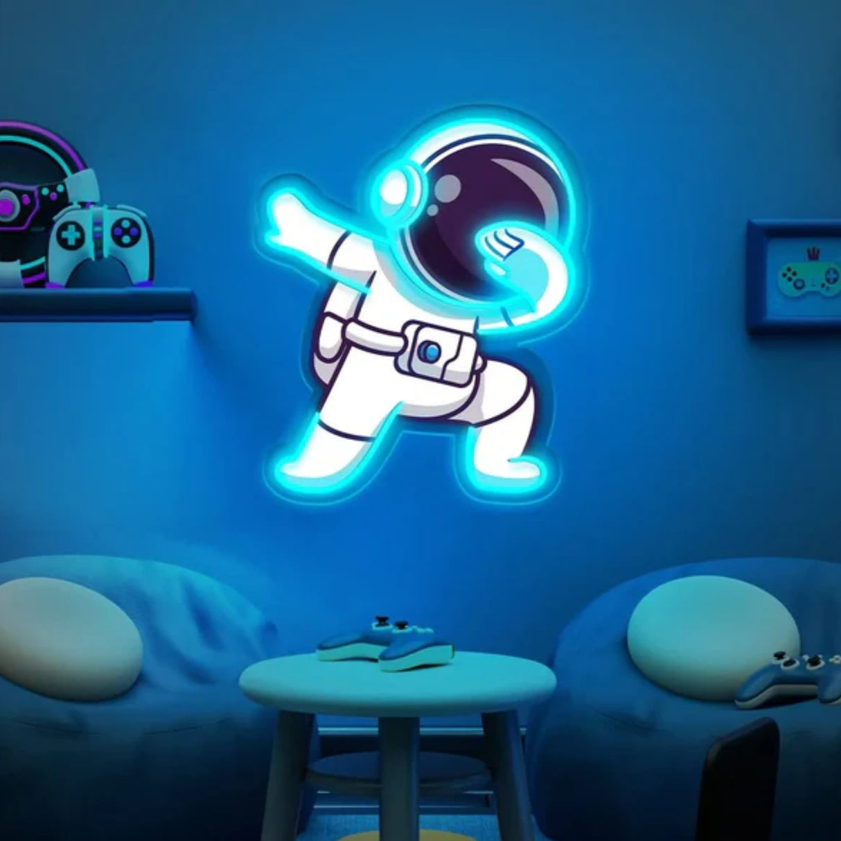 Astronaut Dab UV Neon Sign - Bring Space Vibes to Your Space!