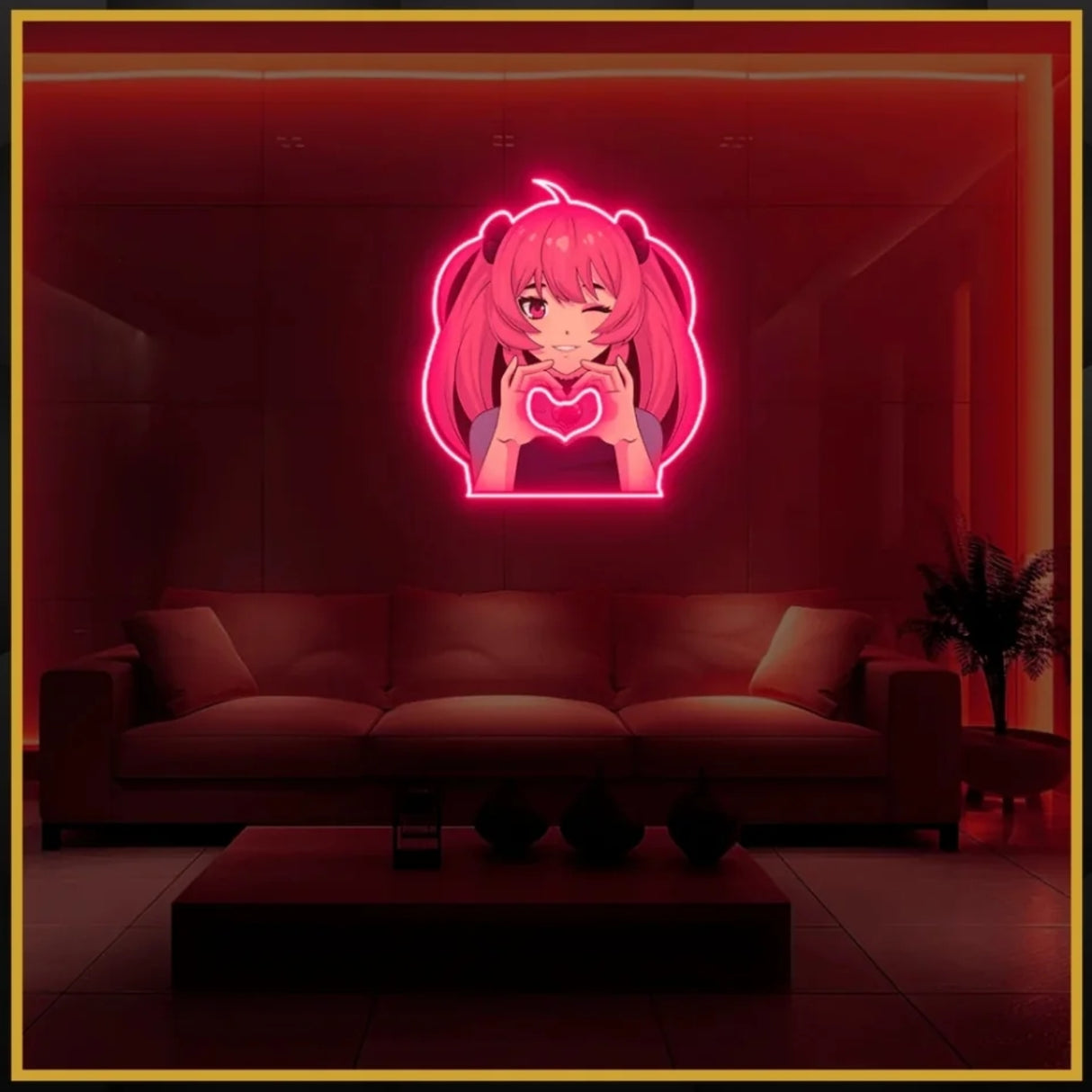 Anime Girl UV Neon Sign