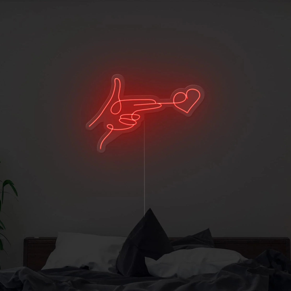 Hand Shoot Neon Sign