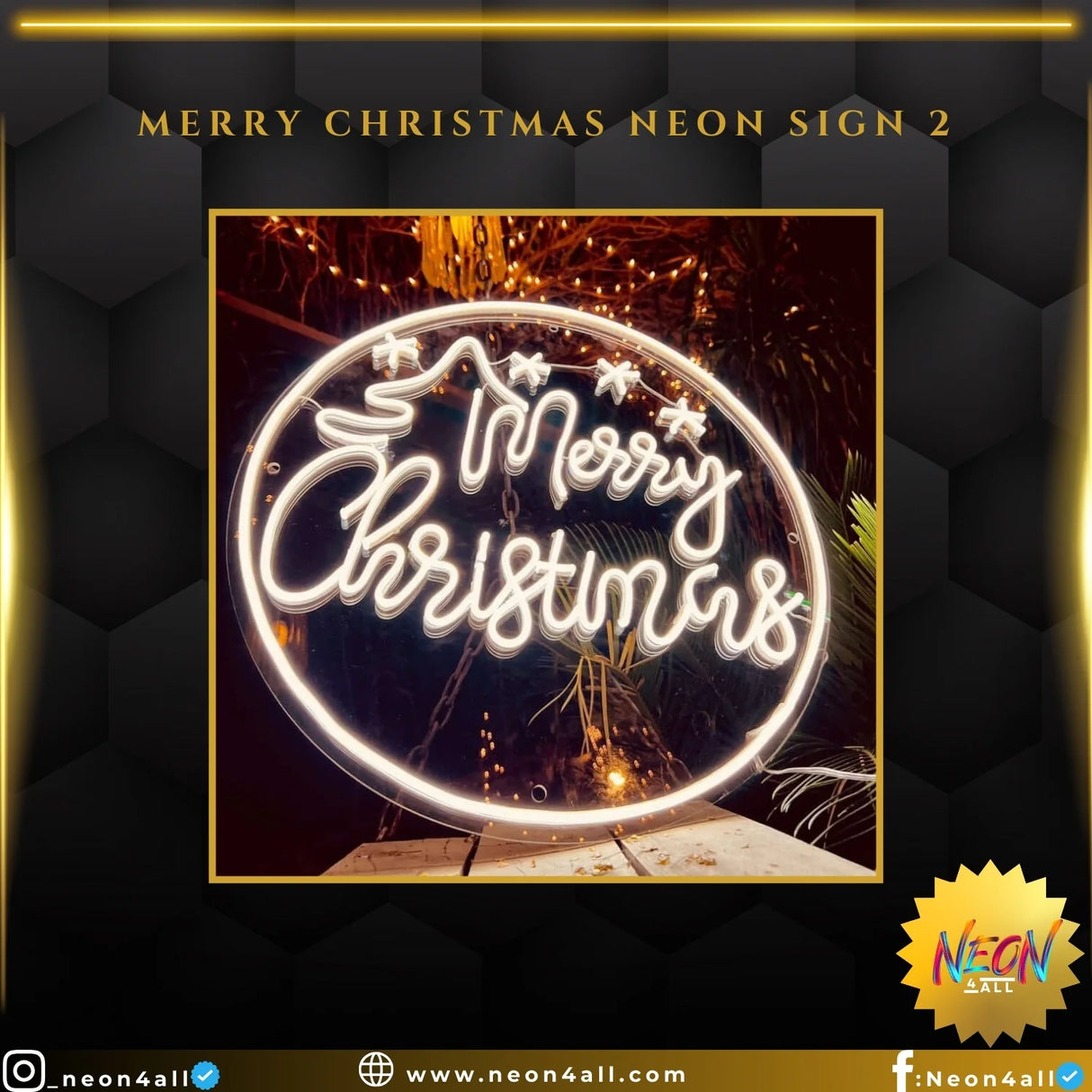 Merry Christmas Neon Sign