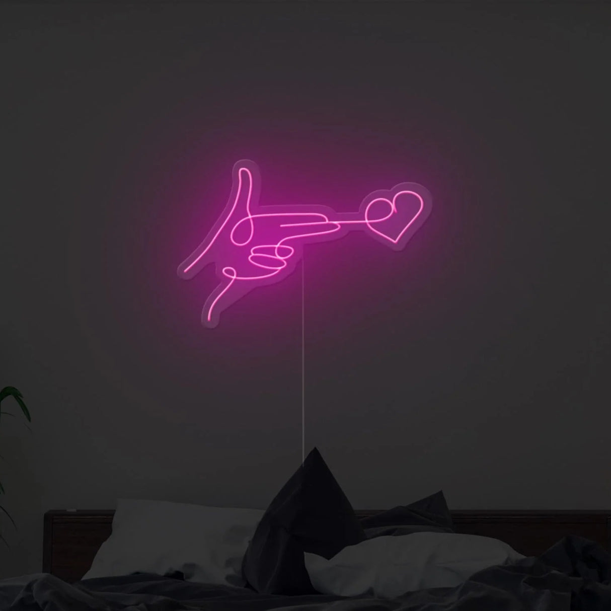 Hand Shoot Neon Sign