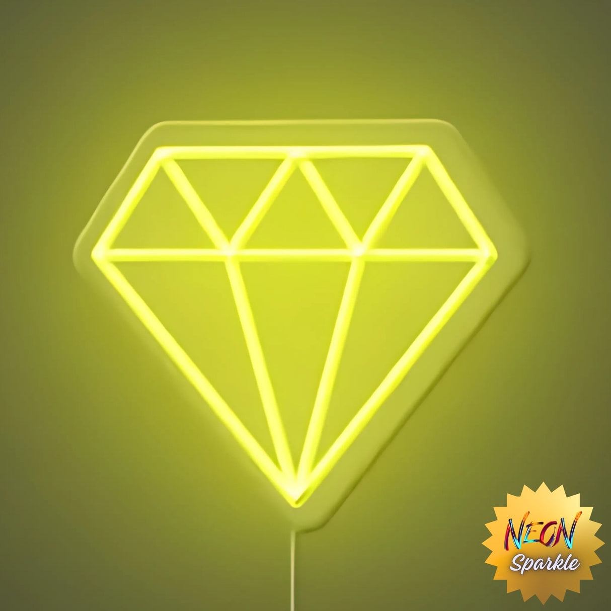 Diamond Neon Sign – Elegant LED Wall Decor Light by Neon Sparkle