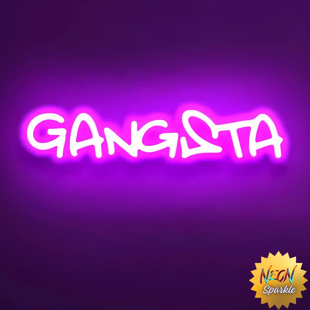 Gangsta Neon Sign – Cool LED Wall Decor Light by Neon Sparkle