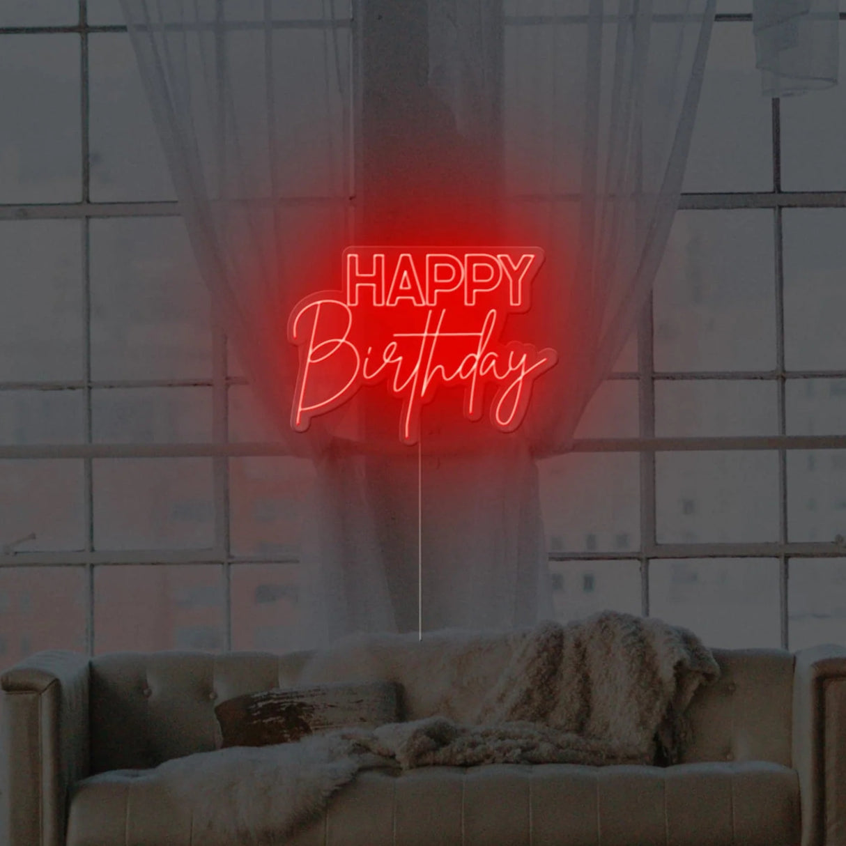 Happy Birthday Neon Sign