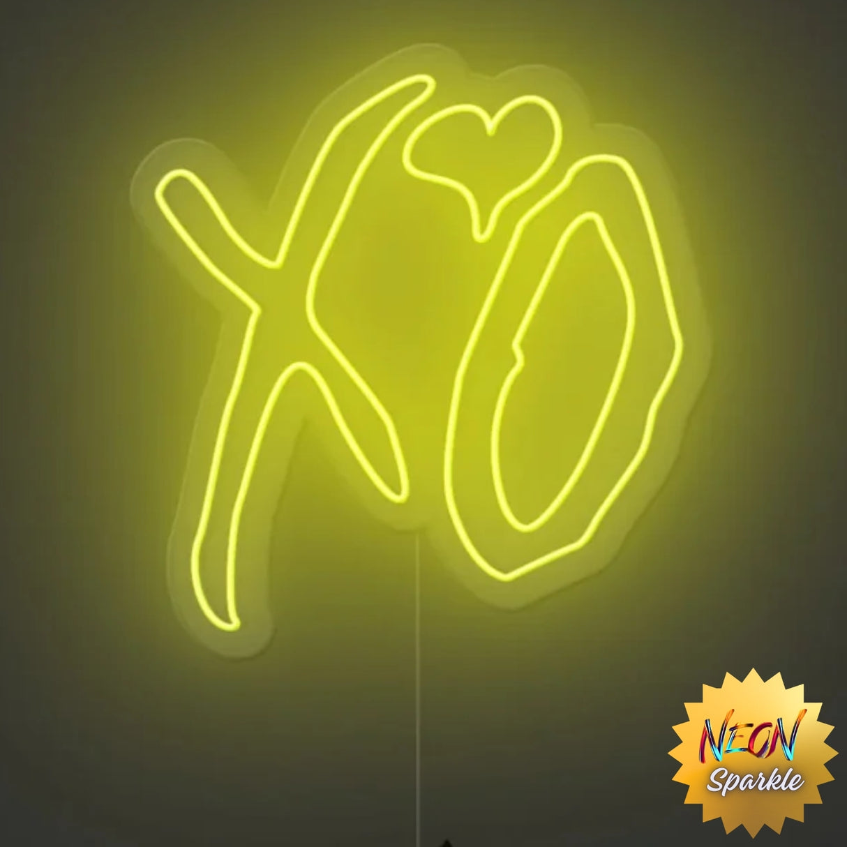 XO Neon Sign – Romantic LED Wall Light Decor by Neon Sparkle