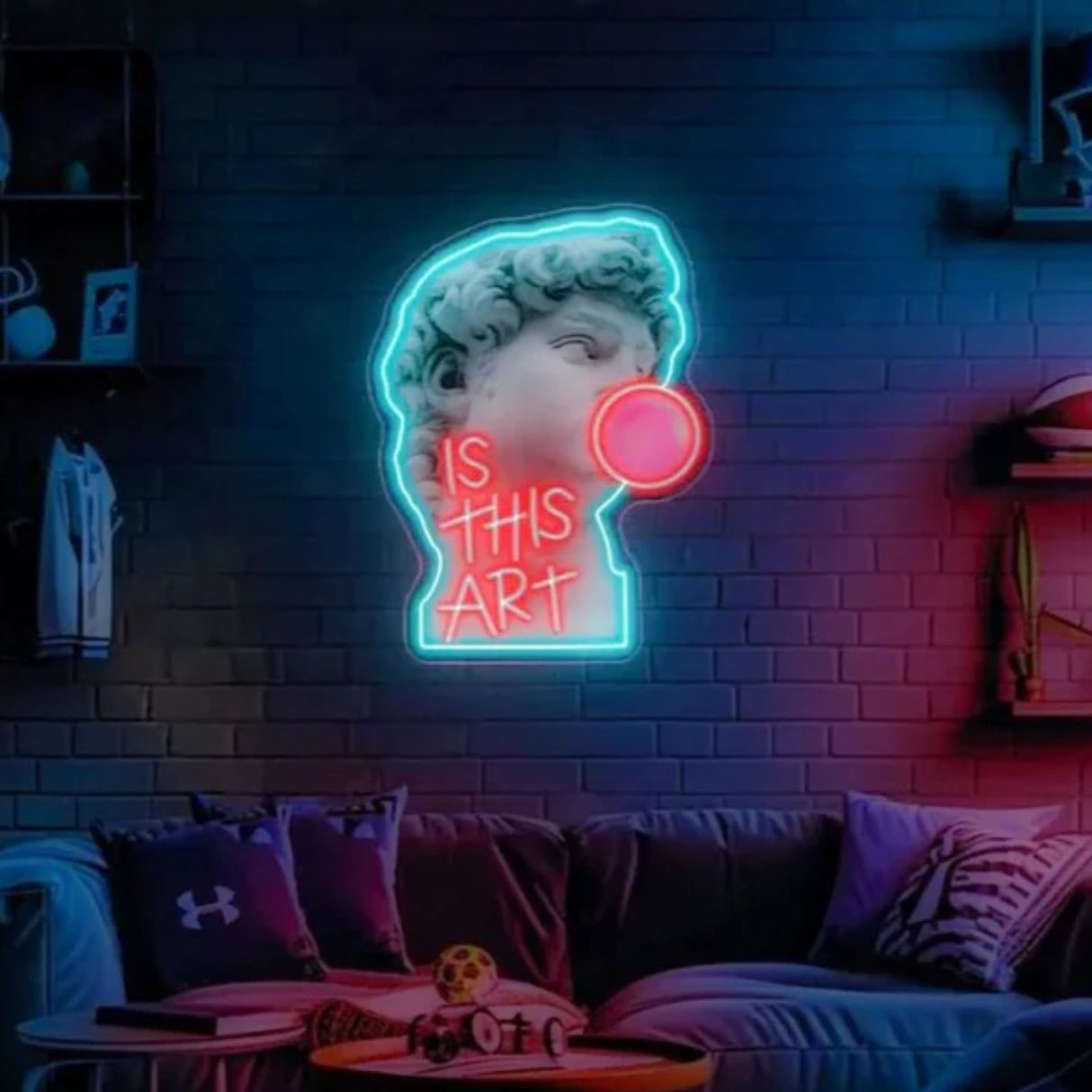 Pop Art David UV Neon Sign Illuminate Your Space with Art and Style