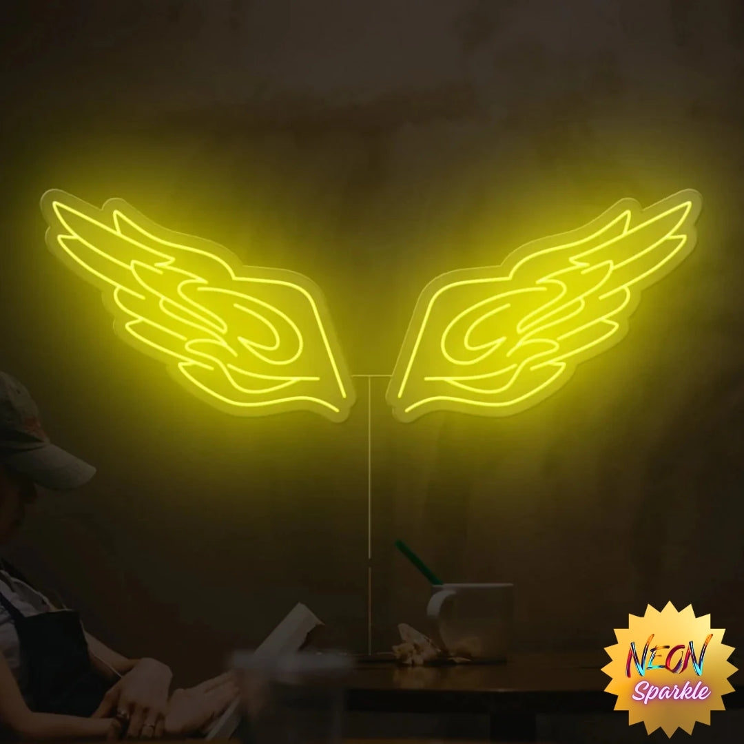 Icy Wings Neon Sign - Cool LED Aesthetic Decor by Neon Sparkle