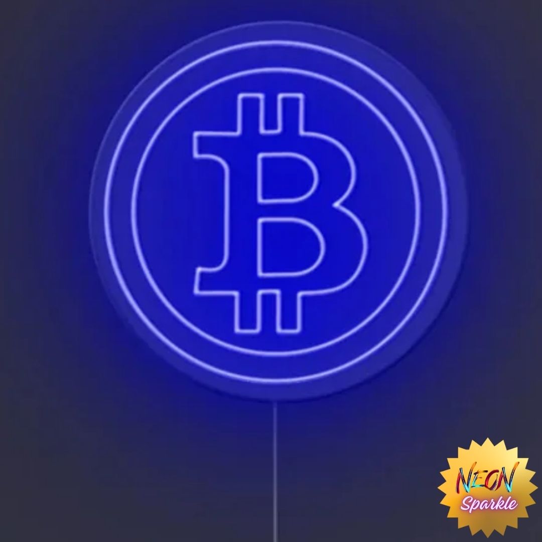 Bitcoin Neon Sign - Bold Cryptocurrency LED Decor by Neon Sparkle
