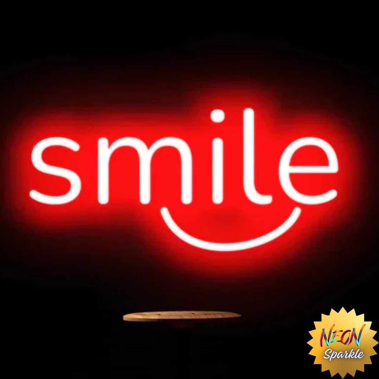 Smile Neon Sign – LED Wall Light for Home Decor by Neon Sparkle