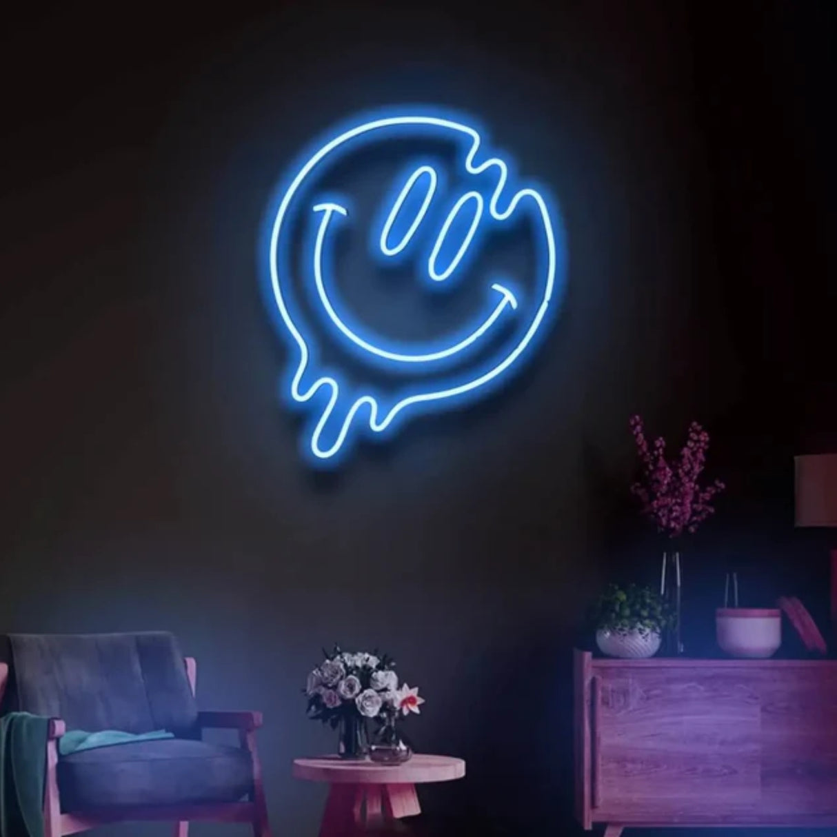 Smile Face Emoji Neon Light - Neon Signs