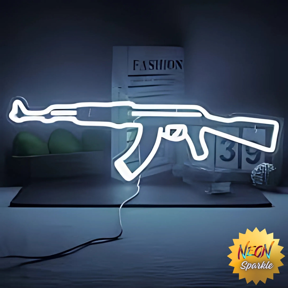 AKM Neon Sign by Neon Sparkle – LED Light for Gaming Room Decor