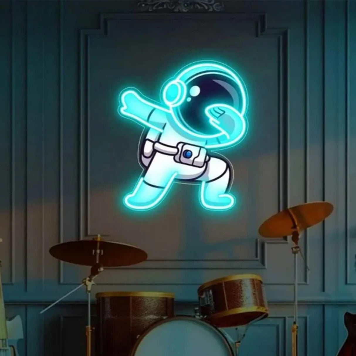 Astronaut Dab UV Neon Sign - Bring Space Vibes to Your Space!