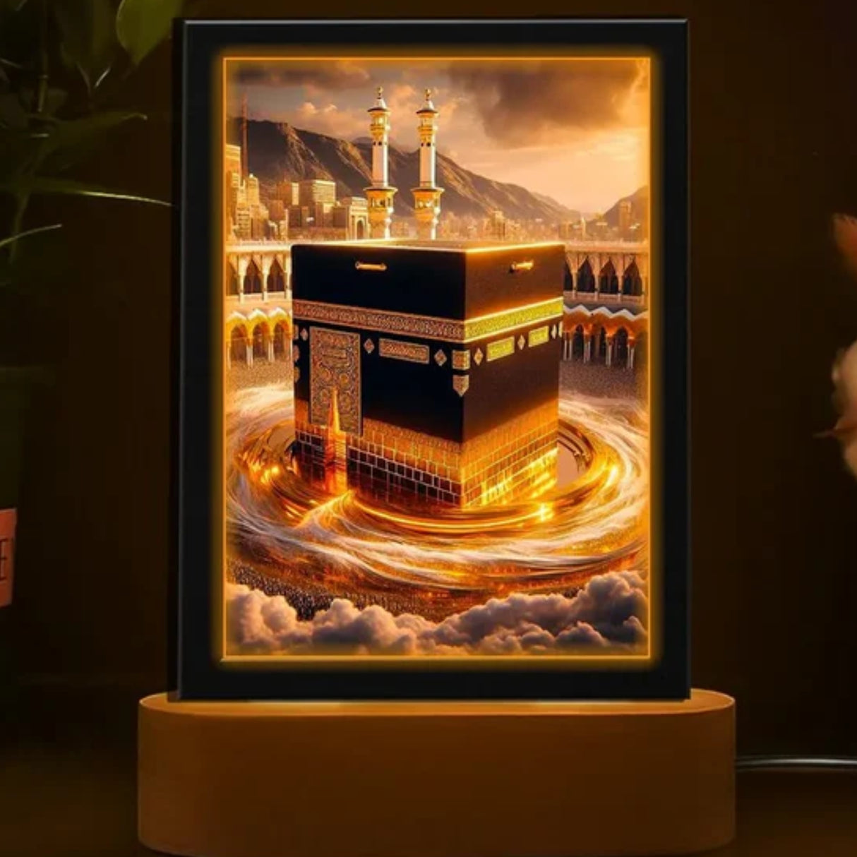Kaaba Islamic Light Frame - Poster Neon Light Box