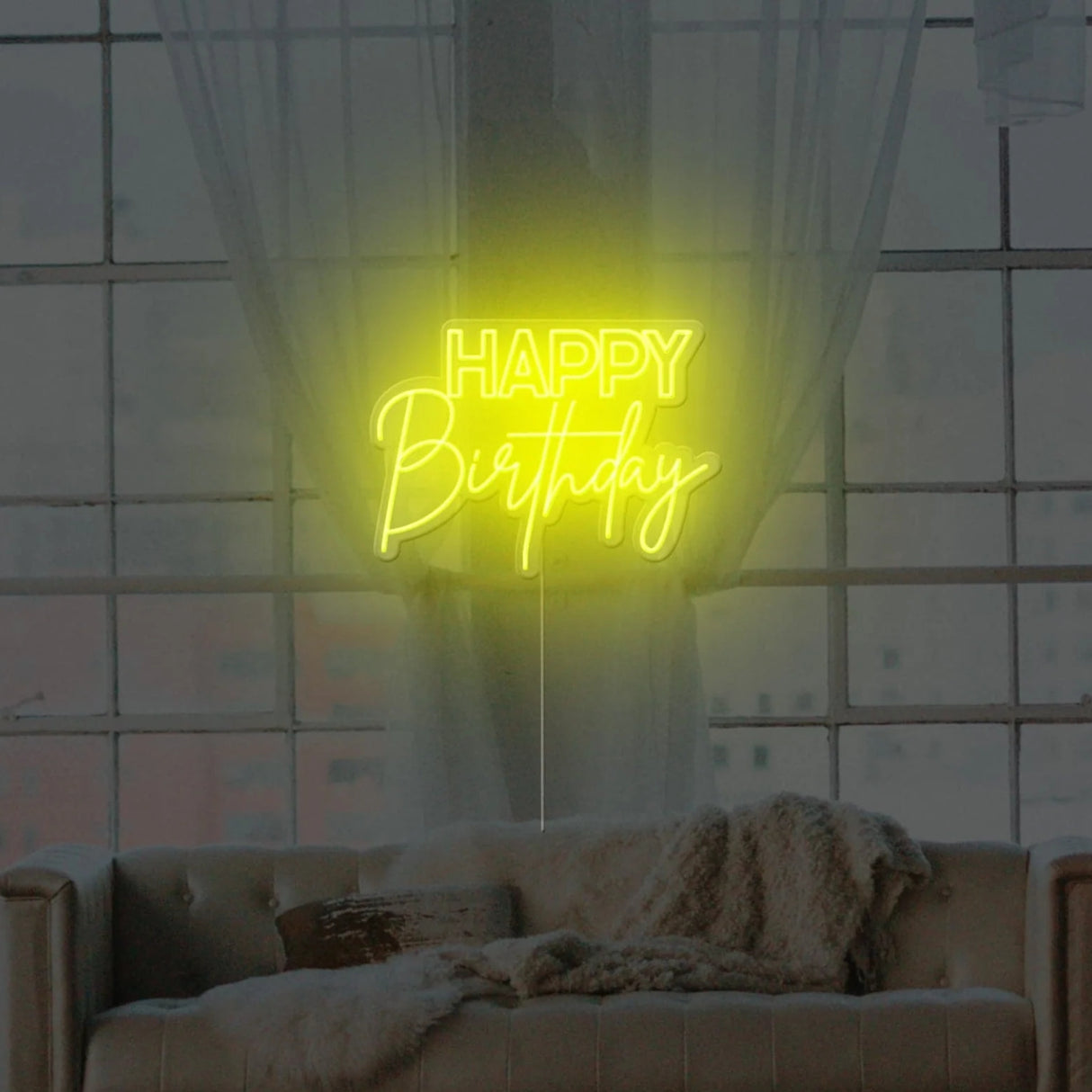Happy Birthday Neon Sign